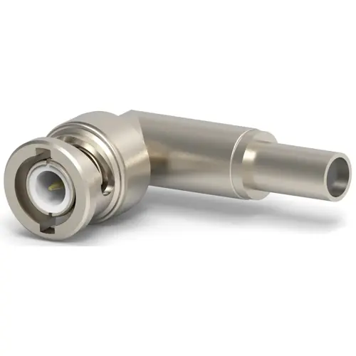 BNC Stecker 50 Ω, Crimpanschluss, abgewinkelt, 5413959-6 Rabatt