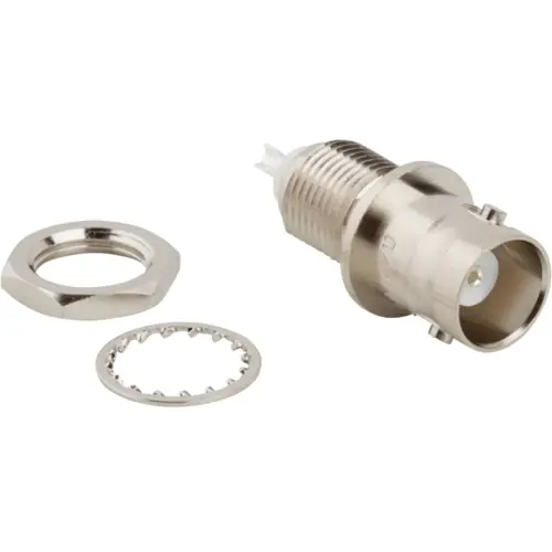 Geprüft BNC Einbaubuchse 50 Ω, Lötanschluss, gerade, 031-2221