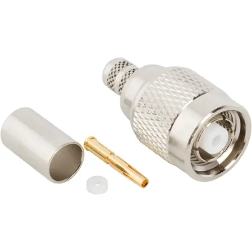 Ausverkauf TNC Stecker 50 Ω, RG-8X, LMR-240, Belden 9258, Crimpanschluss, gerade, 122408RP