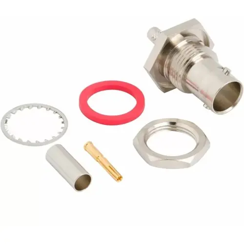 BNC Einbaubuchse 75 Ω, Belden 1855A, Belden 4855R, Belden 4855P, Crimpanschluss, gerade, 112568 Nur Heute