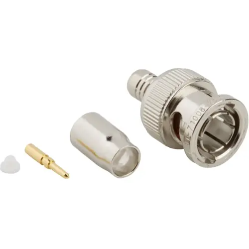 Meistverkauft BNC Stecker 75 Ω, RG-59, RG-62, Belden 8221, Belden 9228, Crimpanschluss, gerade, 031-71008