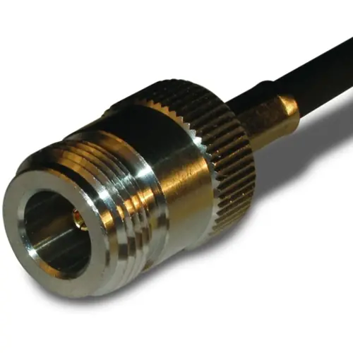 N Kupplung 50 Ω, RG-58, RG-141, LMR-195, Belden 7806A, Belden 9311, Crimpanschluss, gerade, 172103 Sonderaktion