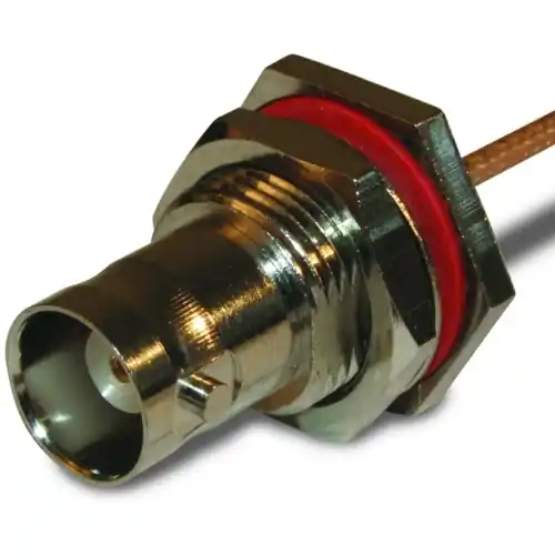 Must-Have BNC Einbaubuchse 50 Ω, RG-178, RG-196, Belden 83265, Crimpanschluss, gerade, 112522