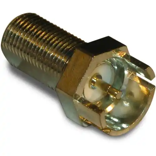 F Einbaubuchse 75 Ω, Lötanschluss, gerade, 222181 Neu