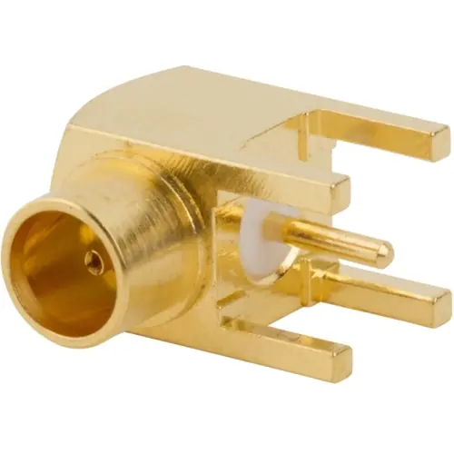 MCX Einbaubuchse 50 Ω, Lötanschluss, abgewinkelt, 252129 Preiswert