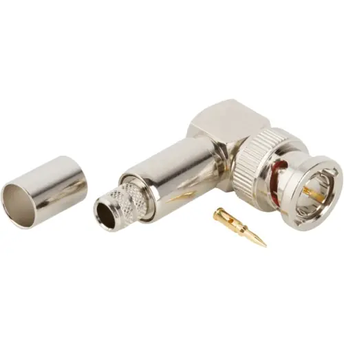 Neu Im Sortiment BNC Stecker 75 Ω, RG-6, Lötanschluss, abgewinkelt, 112540