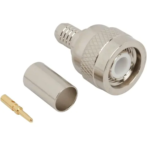 TNC Stecker 50 Ω, RG-59, RG-62, Belden 8221, Belden 9228, Crimpanschluss, gerade, 031-2368 Zertifiziert