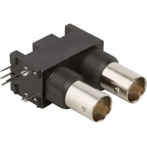 BNC Doppelbuchse 75 Ω, Lötanschluss, abgewinkelt, 112661 Finale Aktion