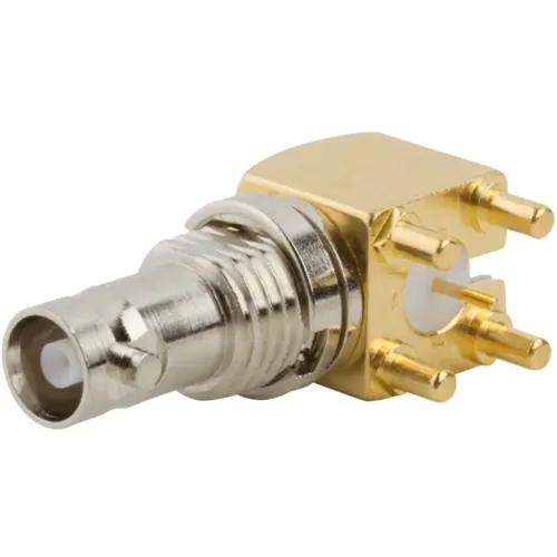 HD-BNC Einbaubuchse 75 Ω, Lötanschluss, abgewinkelt, 034-1030 Schneller Versand