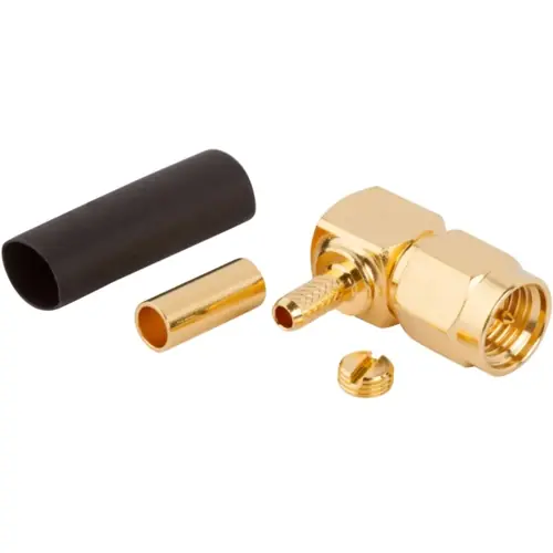 Neue Kollektion SMA Stecker 50 Ω, RG-174, RG-188, RG-316, LMR-100A, Belden 7805A, RG-174LL, Lötanschluss, abgewinkelt, 901-9872