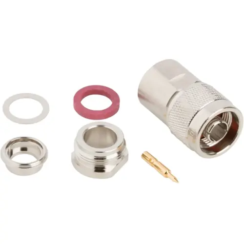 Kostenloser Rückversand N Stecker 50 Ω, RG-8, RG-213, RG-225, Belden 7733A, Belden 8268, Crimpanschluss, gerade, 082-202