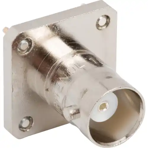 Sonderaktion BNC Flanschbuchse 50 Ω, Lötanschluss, gerade, 000-18225