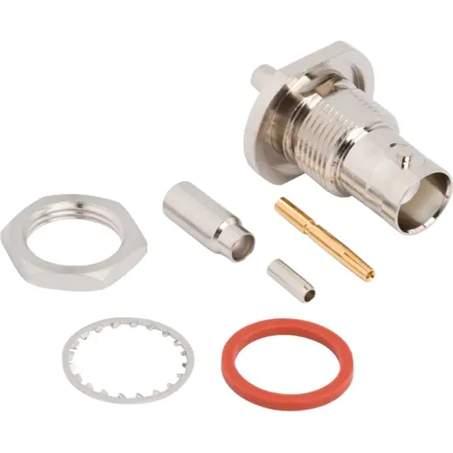 Markenprodukt BNC Einbaubuchse 50 Ω, RG-316, Crimpanschluss, gerade, 031-318-1001