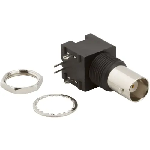 BNC Einbaubuchse 50 Ω, Lötanschluss, abgewinkelt, 031-5538-10RFX Solange Der Vorrat Reicht