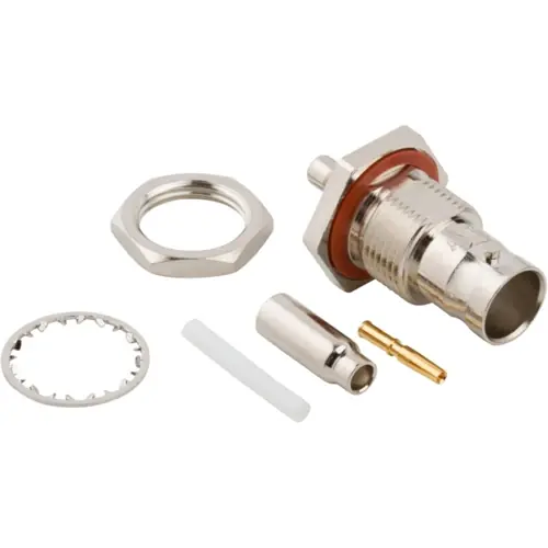 BNC Einbaubuchse 75 Ω, RG-161, RG-179, RG-187, Belden 9221, Crimpanschluss, gerade, 031-70016 Aktuell