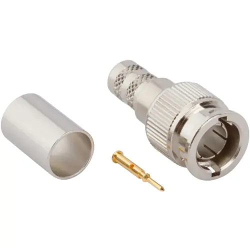Versand Am Gleichen Tag Mini-BNC Stecker 75 Ω, Belden 1694A, Belden 4694R, Belden 9248, Crimpanschluss, gerade, 031-70257