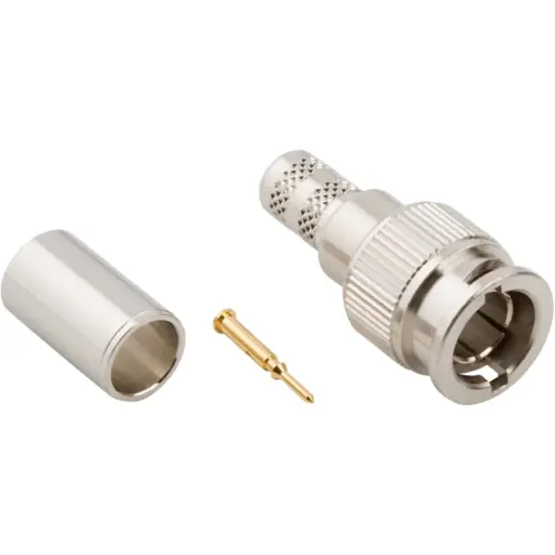 Mini-BNC Stecker 75 Ω, AT&T 734, AT&T 734A, Belden 1505A, Crimpanschluss, gerade, 031-70259 Highlight