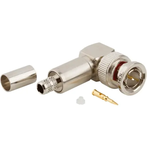 BNC Stecker 75 Ω, Belden 1506, Belden 82108, Belden 9104, RG-59, Crimpanschluss, abgewinkelt, 031-71010-RFX Schnäppchen