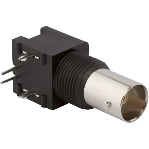 Ausverkauf BNC Einbaubuchse 75 Ω, Lötanschluss, abgewinkelt, 031-71053-1010