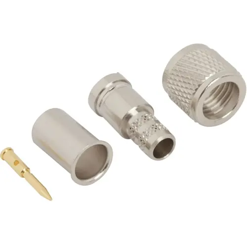 Mini-UHF Stecker 50 Ω, RG-8X, LMR-240, Belden 9258, Lötanschluss, gerade, 081-114-RFX Echt