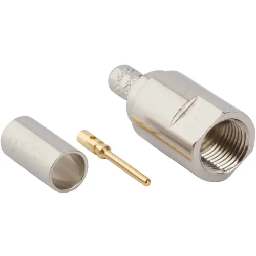 Markenware FME Stecker 50 Ω, RG-58, RG-141, LMR-195, Belden 7806A, Belden 9311, Crimpanschluss, gerade, 081-169