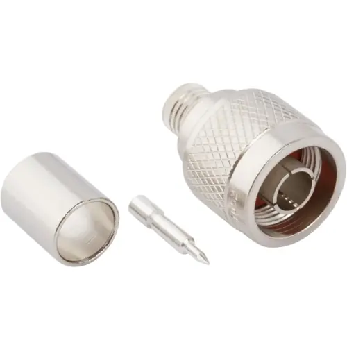 Kostenloser Versand N Stecker 50 Ω, LMR-400, Belden 8214, Belden 9913, Crimpanschluss, gerade, 082-340-1052