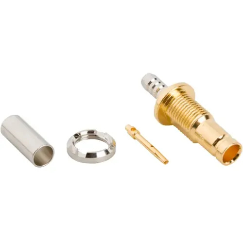1.0/2.3 Einbaubuchse 50 Ω, RG-174, RG-188, RG-316, LMR-100A, Belden 7805A, RG-174LL, Lötanschluss, gerade, 102-913-06 Abverkauf