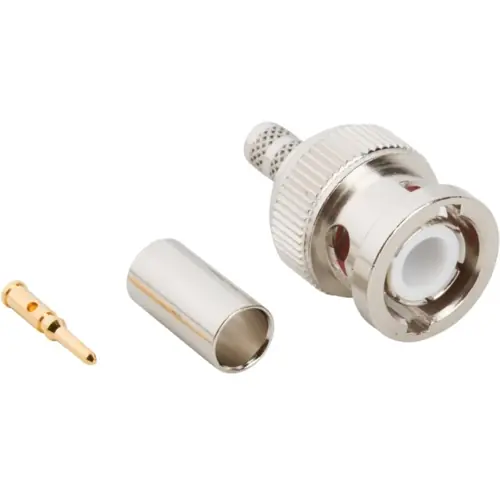 BNC Stecker 50 Ω, RG-58, RG-141, LMR-195, Belden 7806A, Belden 9311, Crimpanschluss, gerade, 112116-10 Begrenztes Angebot