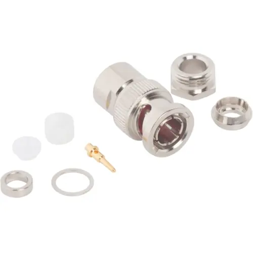 Echt BNC Stecker 75 Ω, RG-59, RG-62, Belden 8221, Belden 9228, Lötanschluss, gerade, 112335