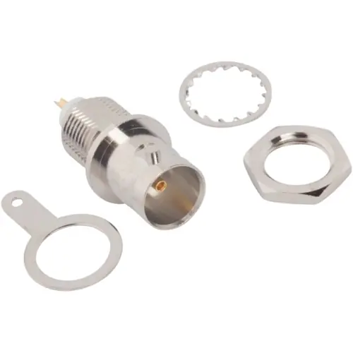 Sichere Zahlung BNC Einbaubuchse 75 Ω, Lötanschluss, gerade, 112427