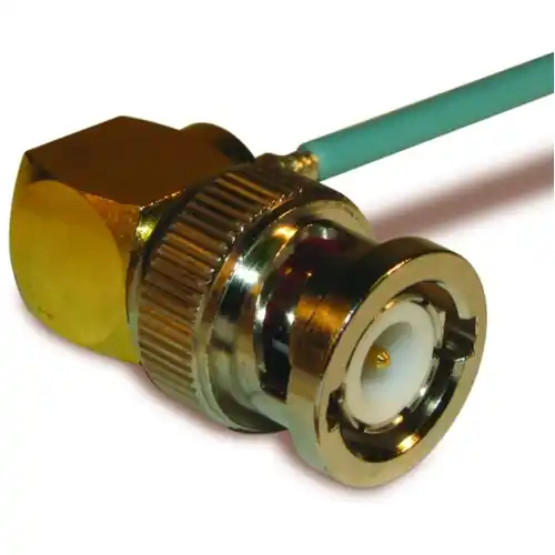 Neu Im Sortiment BNC Stecker 50 Ω, RG-405, Belden 1671A, Lötanschluss, abgewinkelt, 112614