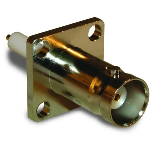 Ausverkauf BNC Flanschbuchse 50 Ω, Lötanschluss, gerade, 112639