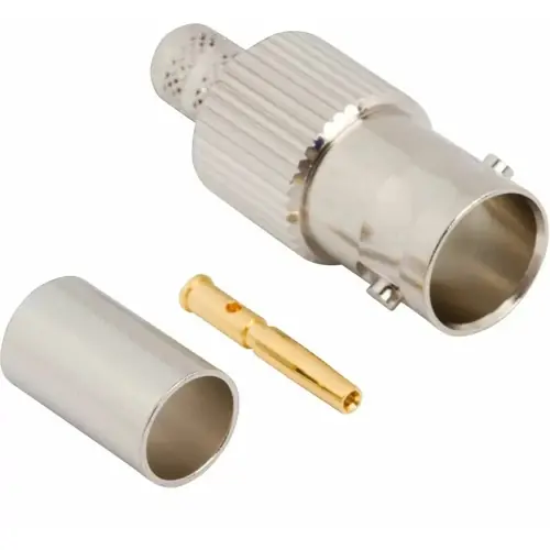 Markenware BNC Kupplung 75 Ω, RG-59, Belden 8281, Beldem9141, Belden 9231, Belden 88281, Crimpanschluss, gerade, 112649
