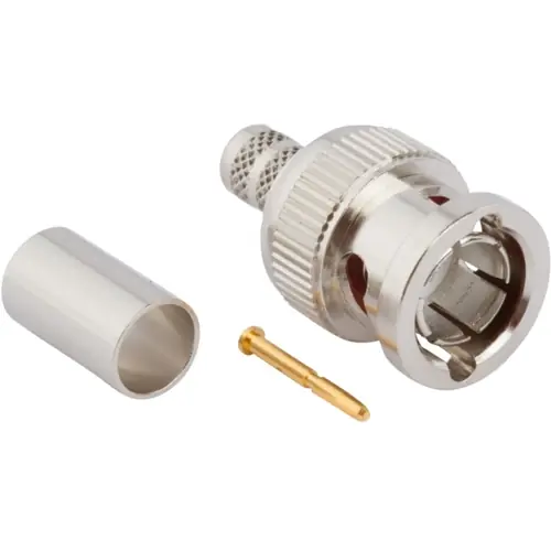 Zertifiziert BNC Stecker 75 Ω, AT&T 734, AT&T 734A, Belden 1505A, Crimpanschluss, gerade, 112951-11