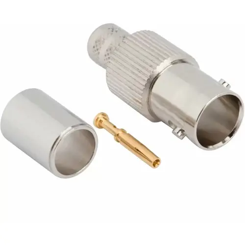Sichere Zahlung BNC Kupplung 75 Ω, Belden 1694A, Belden 4694R, Belden 9248, Crimpanschluss, gerade, 112965