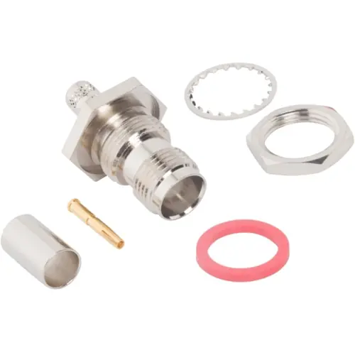 Angebot TNC Einbaubuchse 75 Ω, RG-59, RG-62, Belden 8221, Belden 9228, Crimpanschluss, gerade, 122163