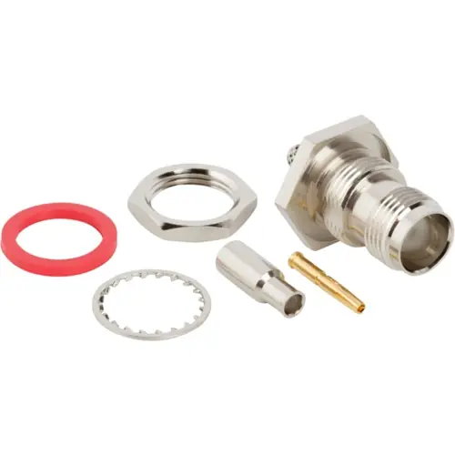 Neue Ware TNC Einbaubuchse 75 Ω, RG-161, RG-179, RG-187, Belden 9221, Lötanschluss, gerade, 122193