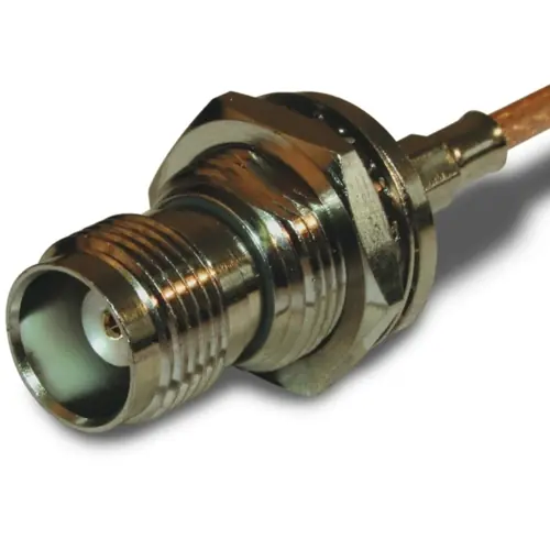 TNC Einbaubuchse 50 Ω, RG-174, RG-188, RG-316, LMR-100A, Belden 7805A, RG-174LL, Crimpanschluss, gerade, 122210 Neue Ware