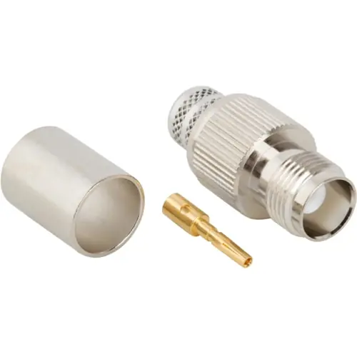 TNC Kupplung 50 Ω, Belden 7810A, Belden 8214, Belden 9913, Crimpanschluss, gerade, 122392 Garantierte Lieferung
