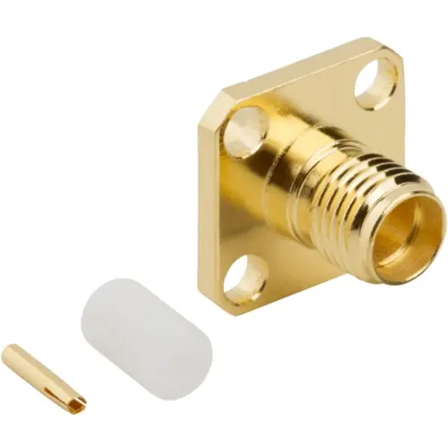 SMA Flanschbuchse 50 Ω, RG-405, Belden 1671A, Lötanschluss, gerade, 132107 Top-Seller