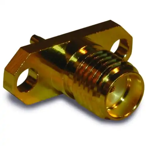 SMA Flanschbuchse 50 Ω, Lötanschluss, gerade, 132143 Ausverkauf