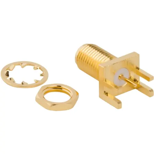 Günstig SMA Einbaubuchse 50 Ω, Lötanschluss, gerade, 132416