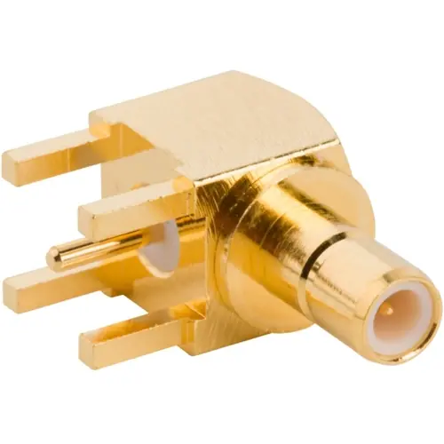 Schnäppchen SMB Einbaubuchse 50 Ω, Lötanschluss, abgewinkelt, 142146-11