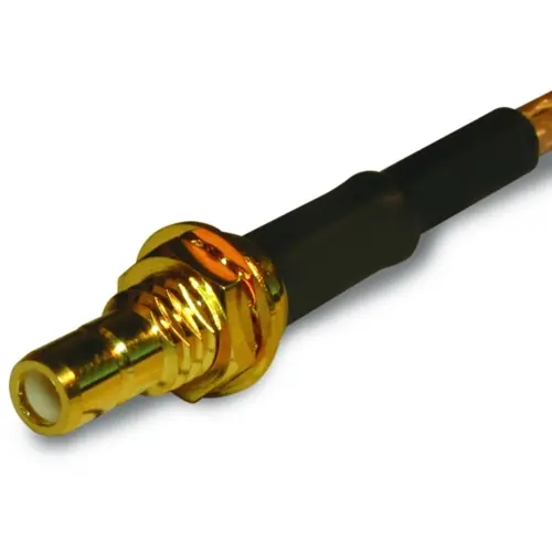 SMB Einbaubuchse 50 Ω, RG-174, RG-188, RG-316, LMR-100A, Belden 7805A, RG-174LL, Lötanschluss, gerade, 142191 Wochenendangebot