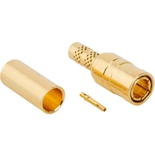 Mini-SMB Stecker 75 Ω, AT&T 735, AT&T 735A, Belden 735A1, Lötanschluss, gerade, 142222-75 Abverkauf