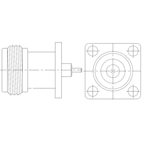 N Flanschbuchse 50 Ω, Lötanschluss, gerade, 172117-30 Super-Preis