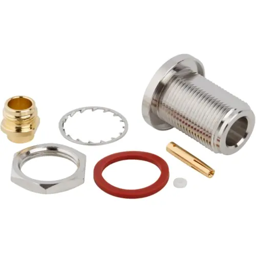 Neu N Einbaubuchse 50 Ω, RG-401, Lötanschluss, gerade, 172153