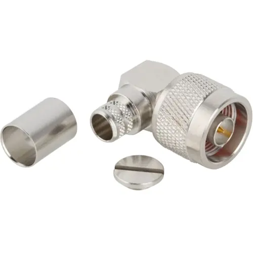 Must-Have N Stecker 50 Ω, RG-8, RG-213, RG-225, Belden 7733A, Belden 8268, Lötanschluss, abgewinkelt, 172167