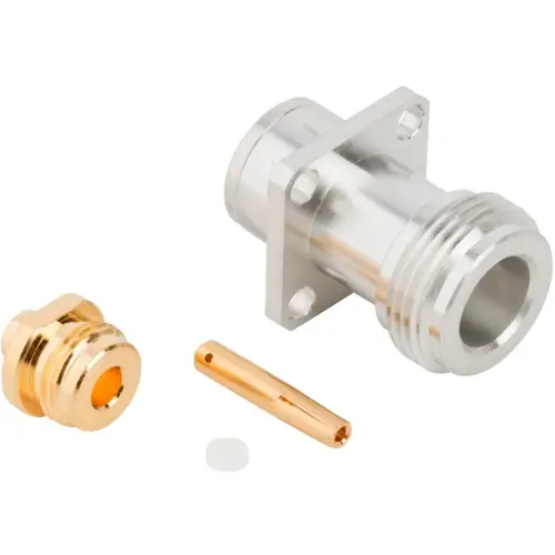 Preisknaller N Flanschbuchse 50 Ω, RG-402, Belden 1673A, Lötanschluss, gerade, 172170-10