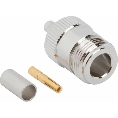 N Kupplung 50 Ω, LMR-200, Belden 7807A, Crimpanschluss, gerade, 172216 Ausverkauf
